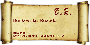 Benkovits Rezeda névjegykártya